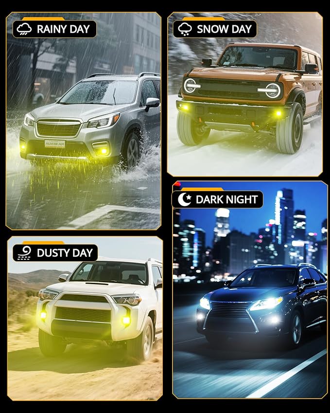 Auxbeam Color Play Series SAE Fog Lights, 3 Inch LED Fog Lights - Image 9