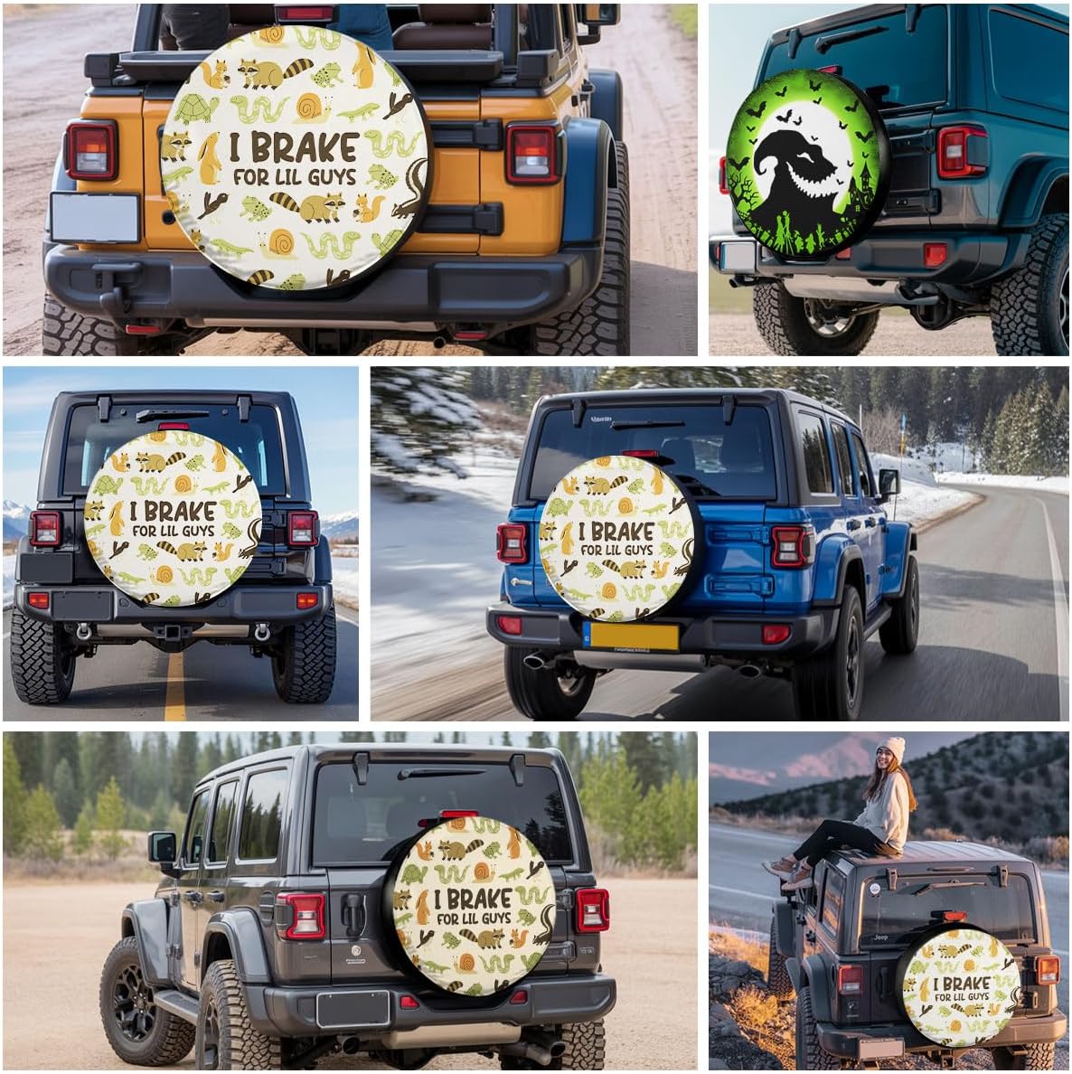 GENANY Wildlife Animal Father's Day PVC Spare Tire Cover for RV Trailer, Waterproof, Size 14 Fits 24-27 Inch