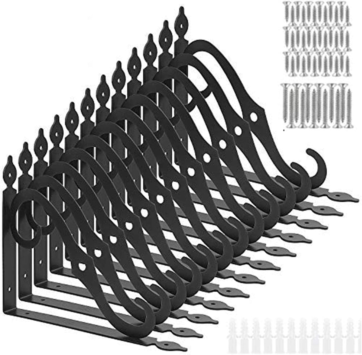 acrux7 12 pack decorative shelf brackets - 10, main product view