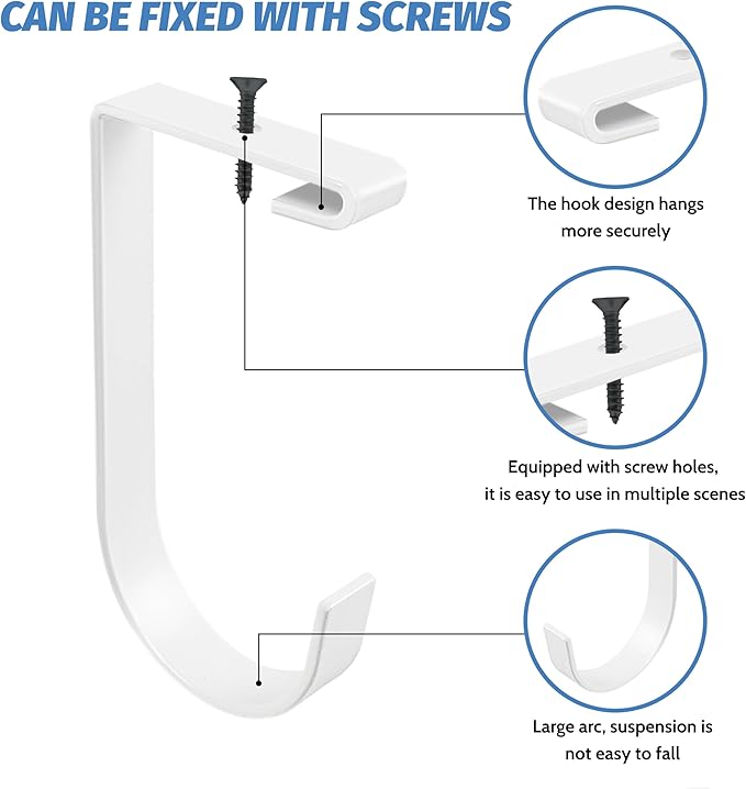 6-Pack Heavy Duty Flat Hook Accessory - Image 5