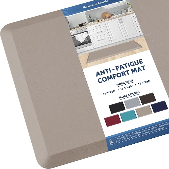 KitchenClouds Kitchen Mat Cushioned Anti Fatigue Kitchen Rug 17.3"x39" by KitchenClouds