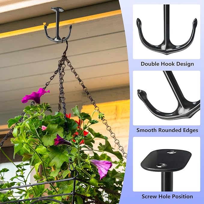 Anchor Two Prong Ceiling Hook for Closet Top Bathroom Kitchen Cabinet Garage - Image 3