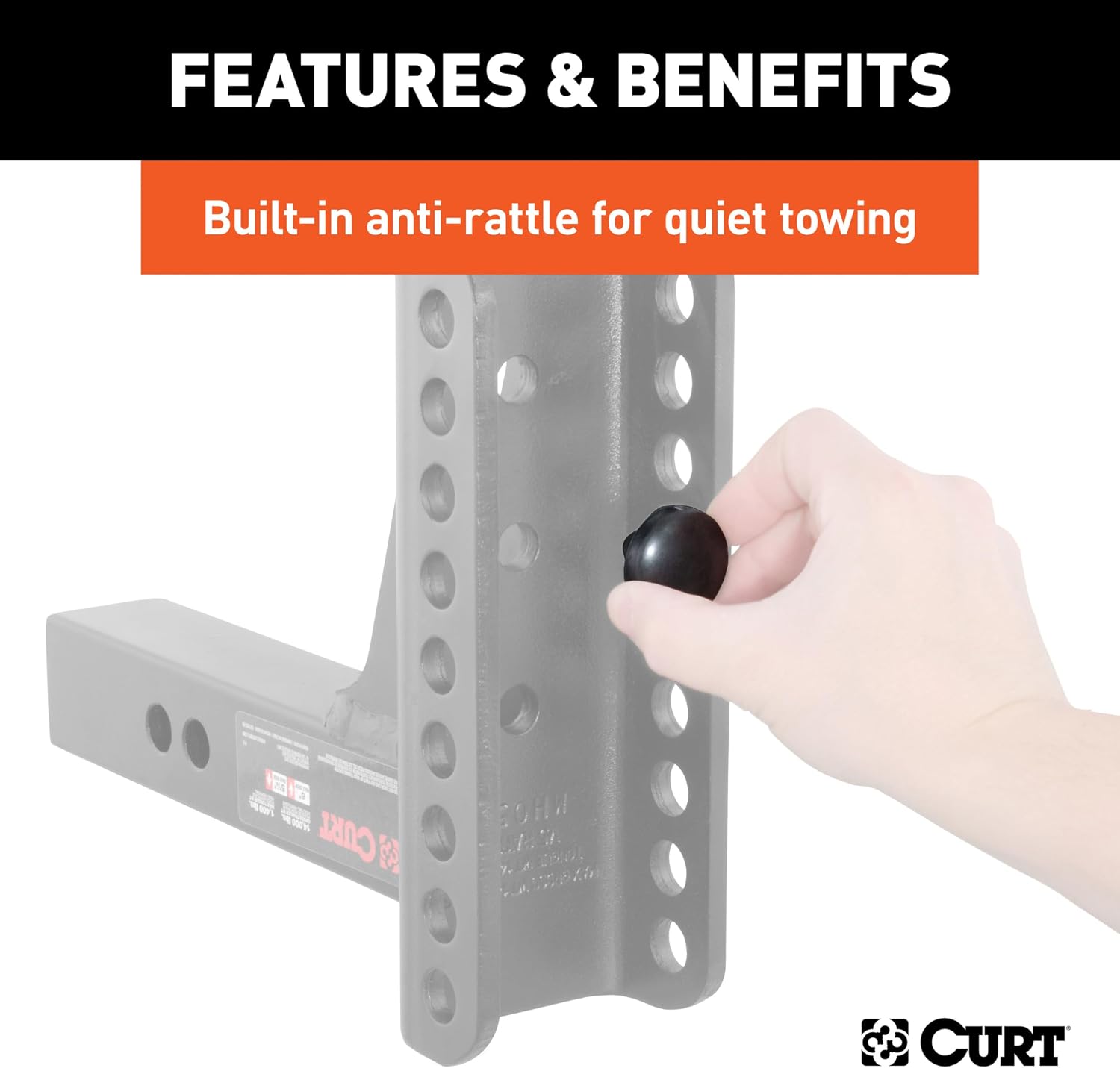 CURT Manufacturing 45900 Channel-Style Adjuastable Dual Ball Mount