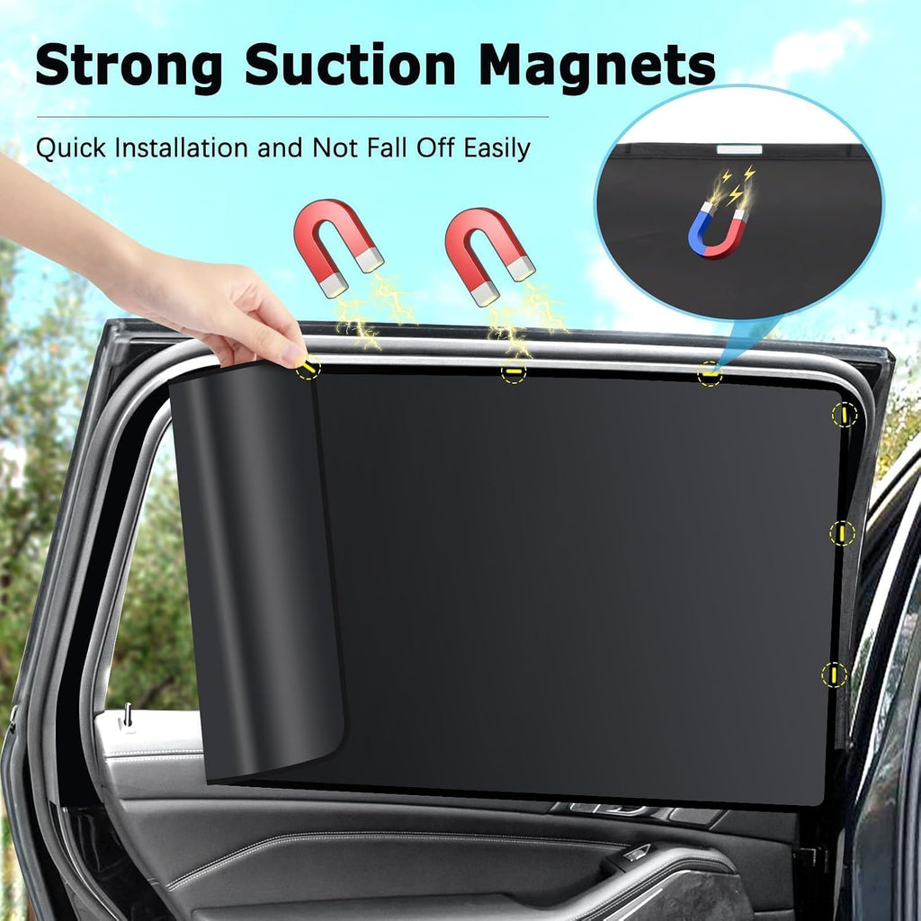 4PSC Car Side Window Shades, for Toyota Sienna 2021-2026 | Magnetic Car Sunshades for Side Windows,UV Protection Mesh, Double Sided Shading Privacy, Does Not Affect Car Windows Lifting