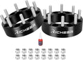 Richeer 2'' 8x6.5 Wheel Spacers for 1994-2011 Ram 2500 Ram 3500, 2 PCS 8x165.1mm Wheel Spacers with 9/16-18 Studs & 126.15mm Center Bore for F250 F350 E150 E250 E350 Econoline