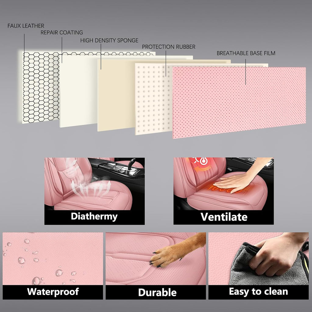 ns yolo universal fit premium pink leather 5-seats on a desk or shelf
