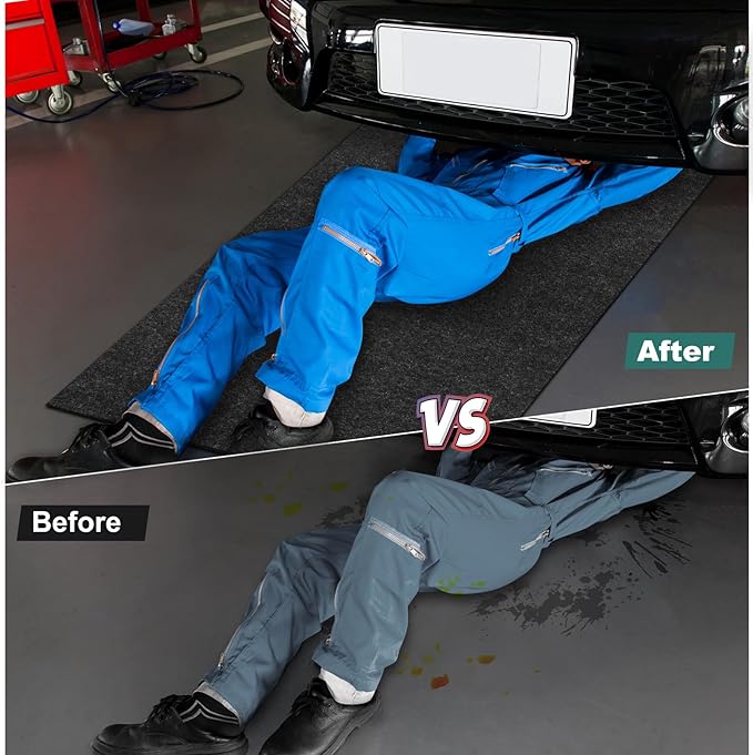 36" x 60" Oil Drip Mat for Garage Driveway, Reusable Rubber Floor Oil Spill - Image 6