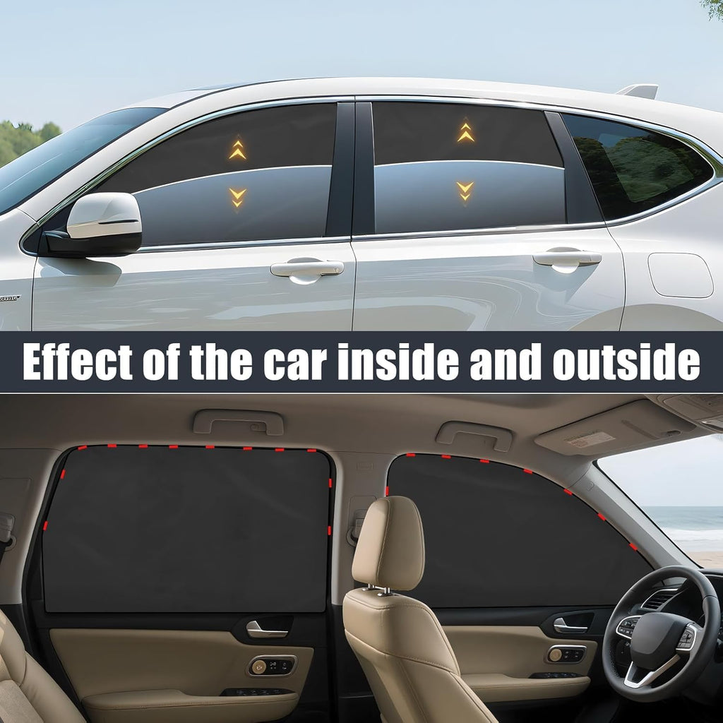 ZATOOTO Car Window Shades for Honda CR-V 2017-2022, 4 Pcs Magnetic Car Window Covers - 100% Block Light Privacy Curtains, Side Window Sun Shade for Baby Breastfeeding, Sleeping, Camping