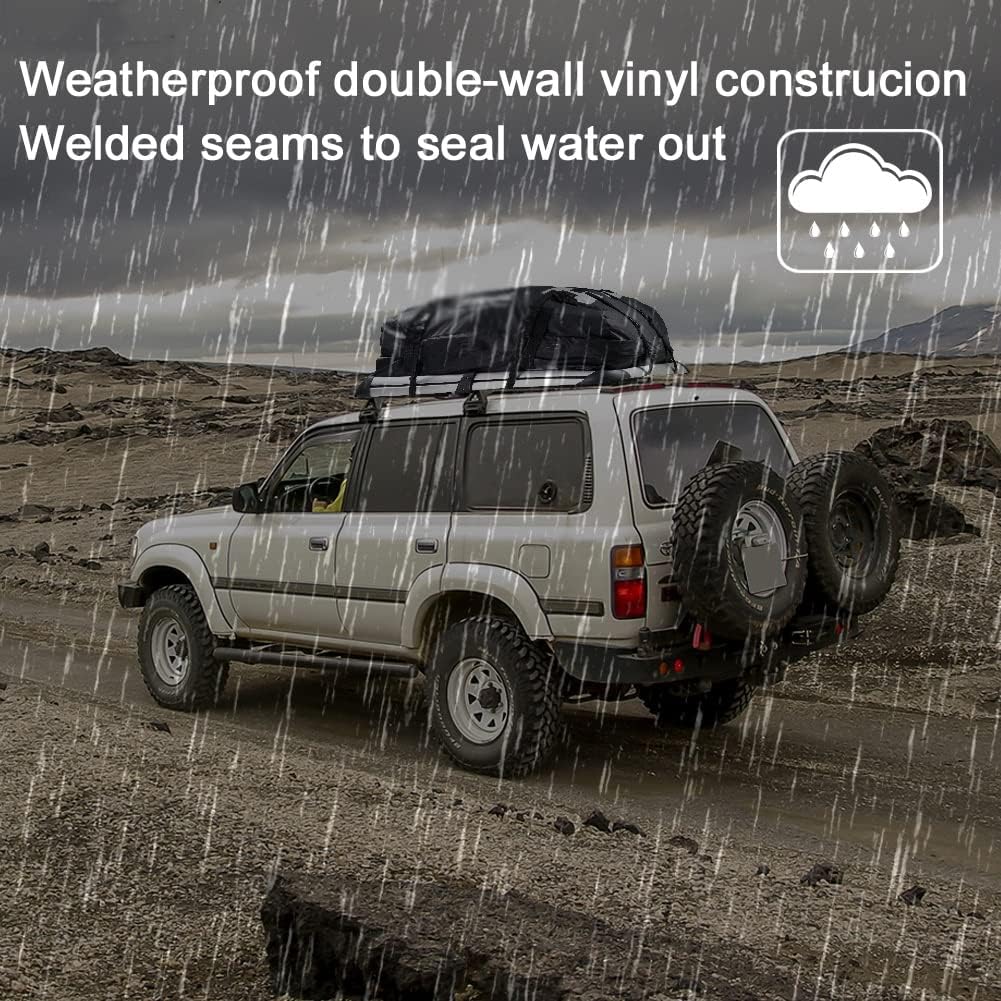 Thickened 15 Cubic Waterproof Duty Car Roof Top -Car Cargo Bag