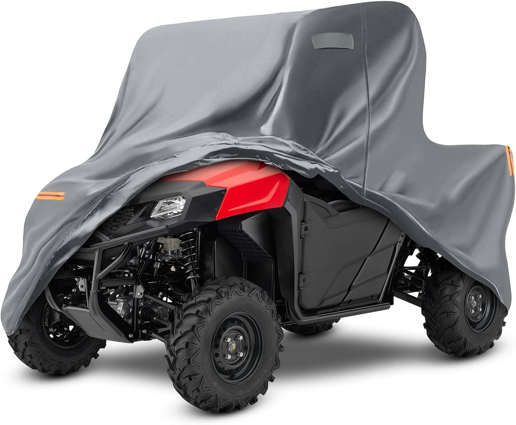 Waterproof UTV Cover Compatible with Honda Pioneer 2 Seaters, 6 Layers All Weather Cover with Air Vents, Door Zipper and Windproof Buckles and Bands for Rain Snow Dust Protection
