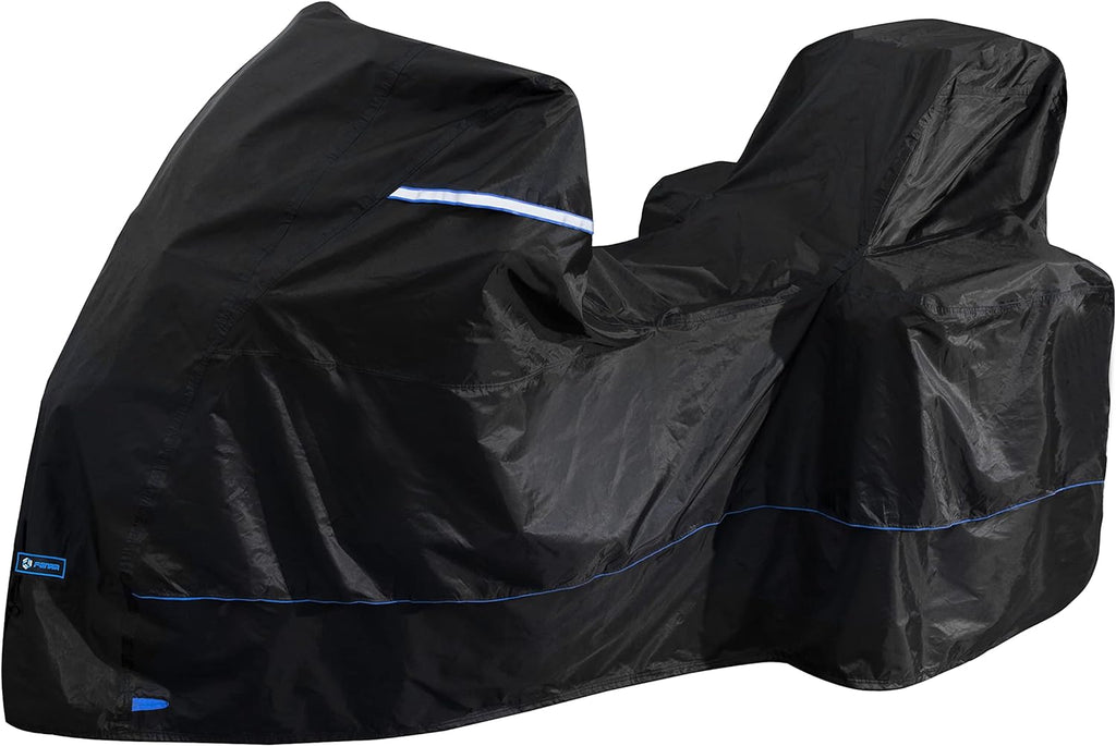FENRIR 420D 90" INCH Motorcycle Cover Waterproof Outdoor Storage Compatible with BMW R1300GS R1250GS KTM Adventure Honda Africa Twin Nt1100 Yamaha Tracer Suzuki VStrom Kawasaki Versys Triumph Tiger