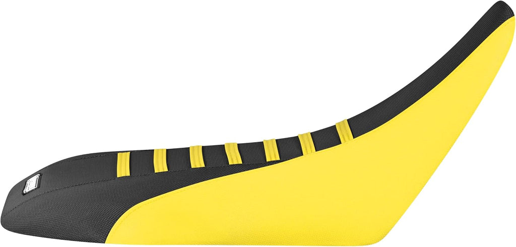 Enjoy Mfg Seat Cover - Compatible with Suzuki 2003-2008 LTZ400 Z400 (#207) (Bright Yellow Sides/Black top/Bright Yellow Ribs)