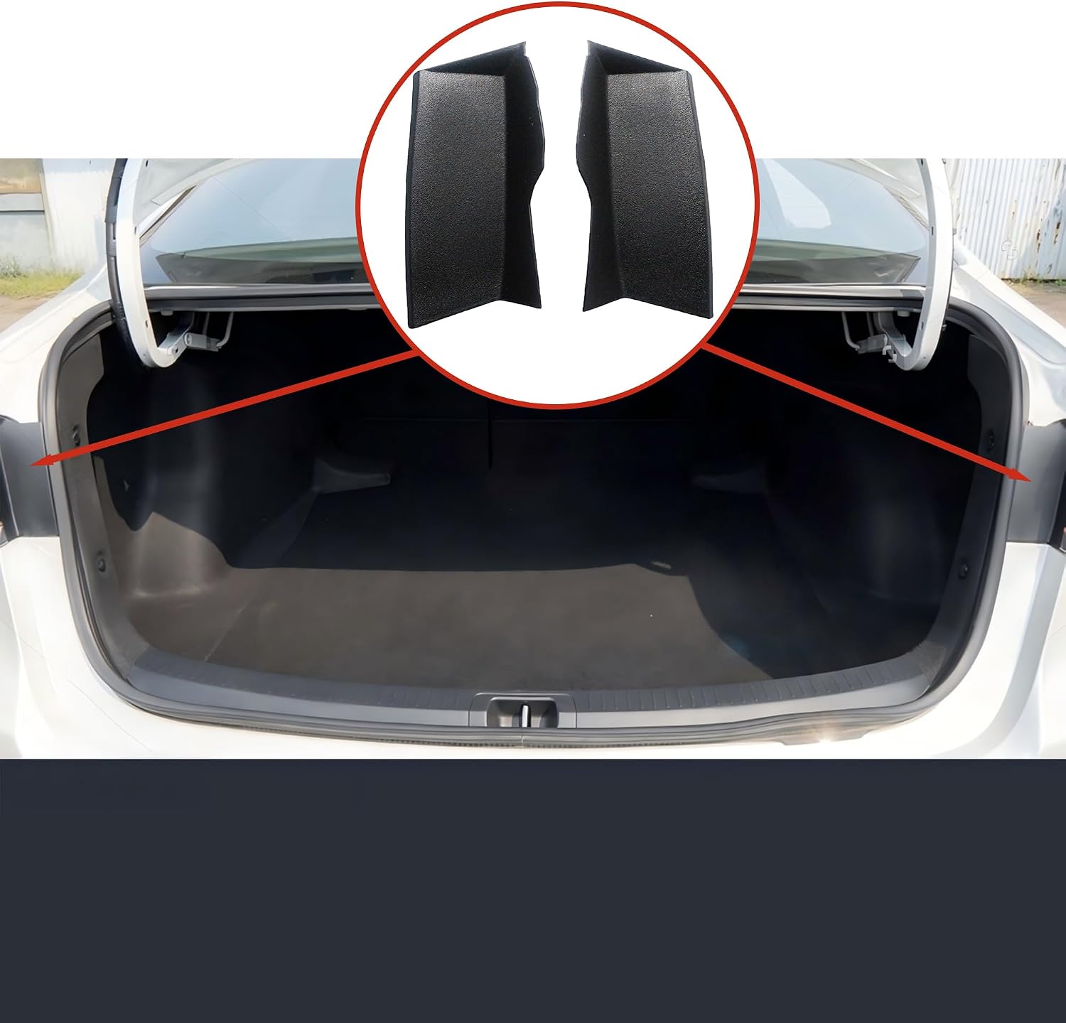 Tail Light Cover Trim for Toyota Camry 2019-2024 Left and Right Side Rear Combination Lamp Access Cover Replace 81497-06070 81498-06070 2Pcs Black