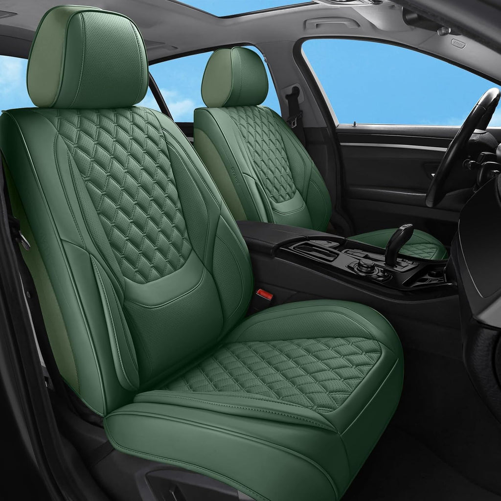 green car seat covers full set,5 seat leather, main product view