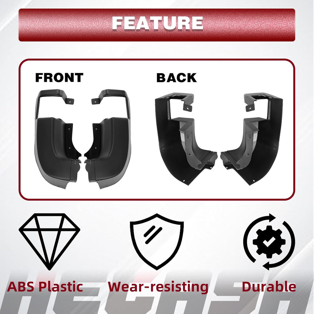 HECASA Rear Bumper Side End Cap Cover Compatible with 2015-2024 Ford Transit 150 250 350 350HD Replacement for CK4Z-17F774-DC CK4Z-17F774-DD FO1104137 FO1105137 Right & Left Side