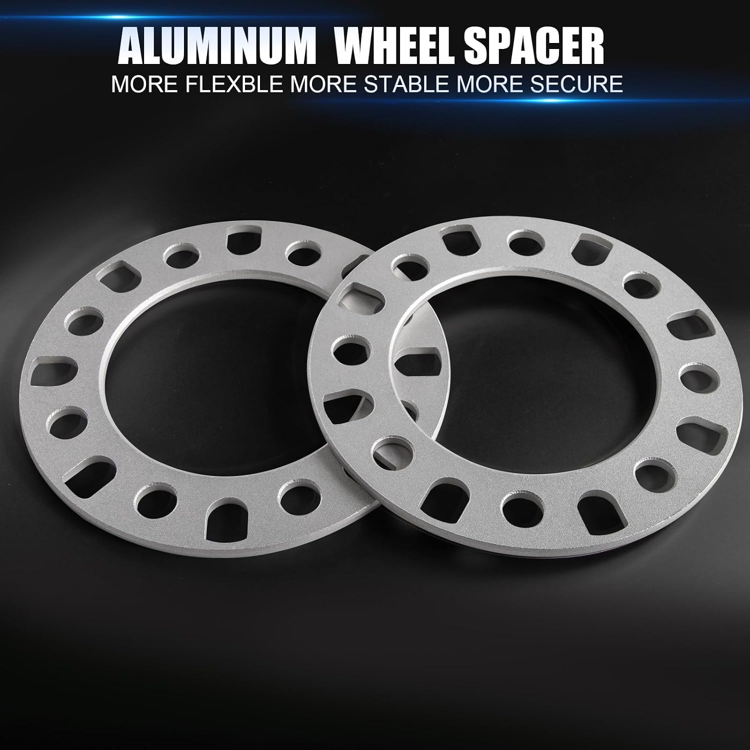 JiiinMiiin 1/4"(6mm) 8x165.1 8x170 8x180 8 Lug Wheel Spacers for F250 E350 Ram 2500 3500 Express 3500 K3500 Silverado Suburban 2500 Sierra 2500HD 3500HD, 4PCS