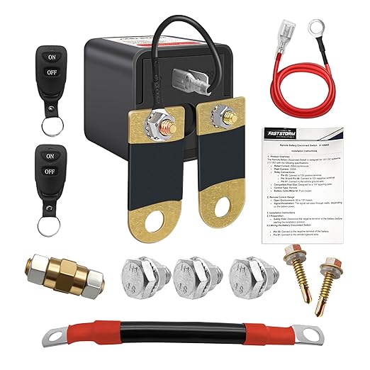 3/8" Side Post Remote Battery Disconnect Switch 12V Battery Kill Switch