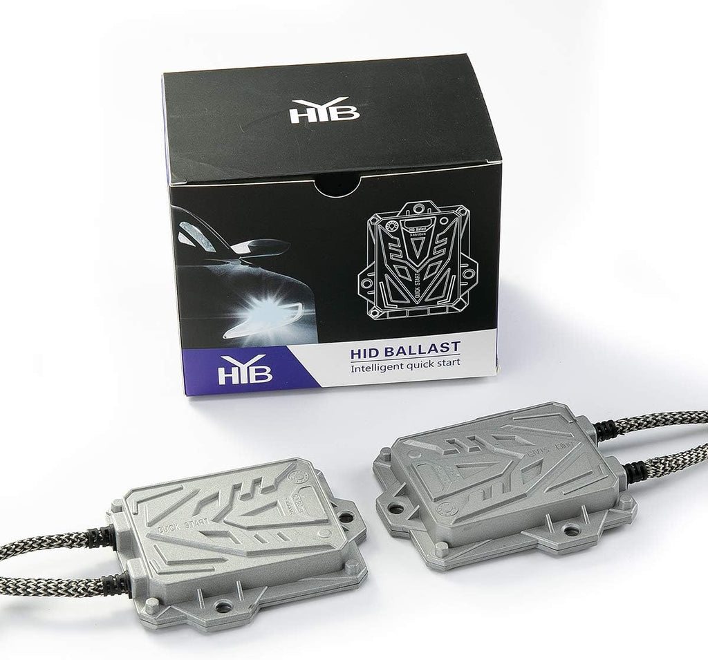 HYB Canbus Slim Digital HID Ballast 55W Error Free Warning Cancel for HID Bulb H11 H7 H8 H9 H4 H1 9005 9006 Universal Fit 12v(Pack of 2)
