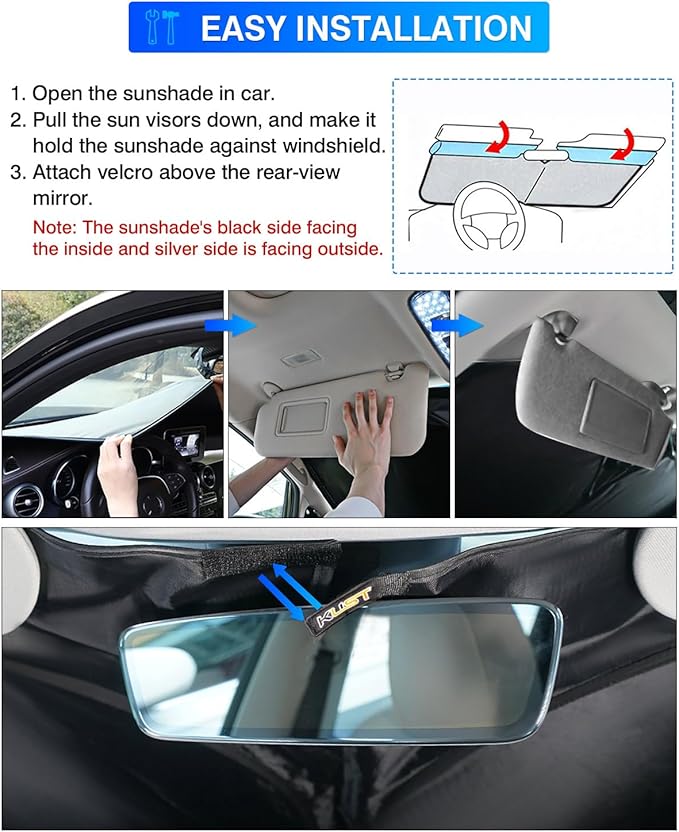 KUST Windshield Sun Shade for 2022-2025 2026 Lexus NX NX250 NX350 NX350h - Image 6