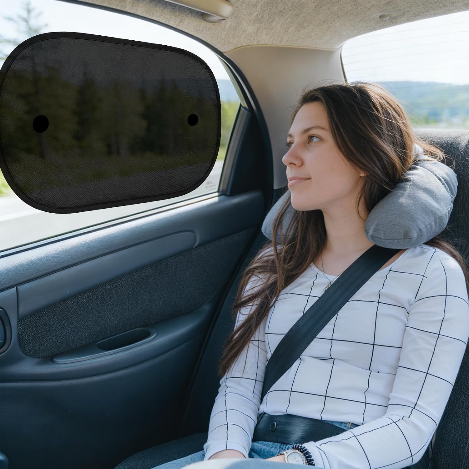 Car Window Shades for Side Window, 4 Pack 2026 New Upgrade Car Shades, Sun Shade Side Window with 8 Suction Cups, Can Blocks 99.98% UVR