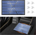 Car Floor Mat Plate, Anti-Slip Vehicle Floor Foot Rest Carpet Repair Patch with Screws, Anti-Skid Automotive Patches Heel Scuff Plate Pedal Pad, Universal for Most Vehicles (Blue)
