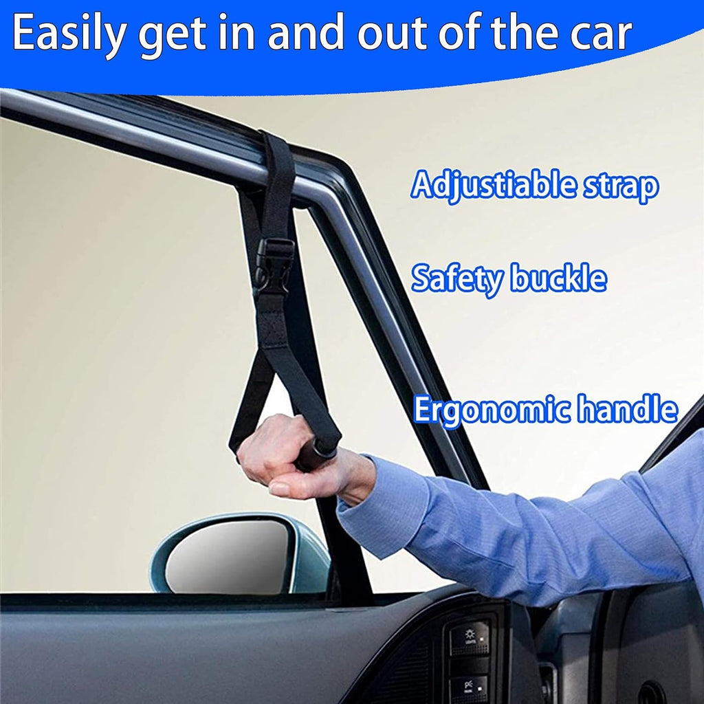 KOUNATSURI Car Handle Assist for Elderly Car Door Handle Multifunction Handle Car Door Latch Handle for Seniors and Handicapped(Blue)