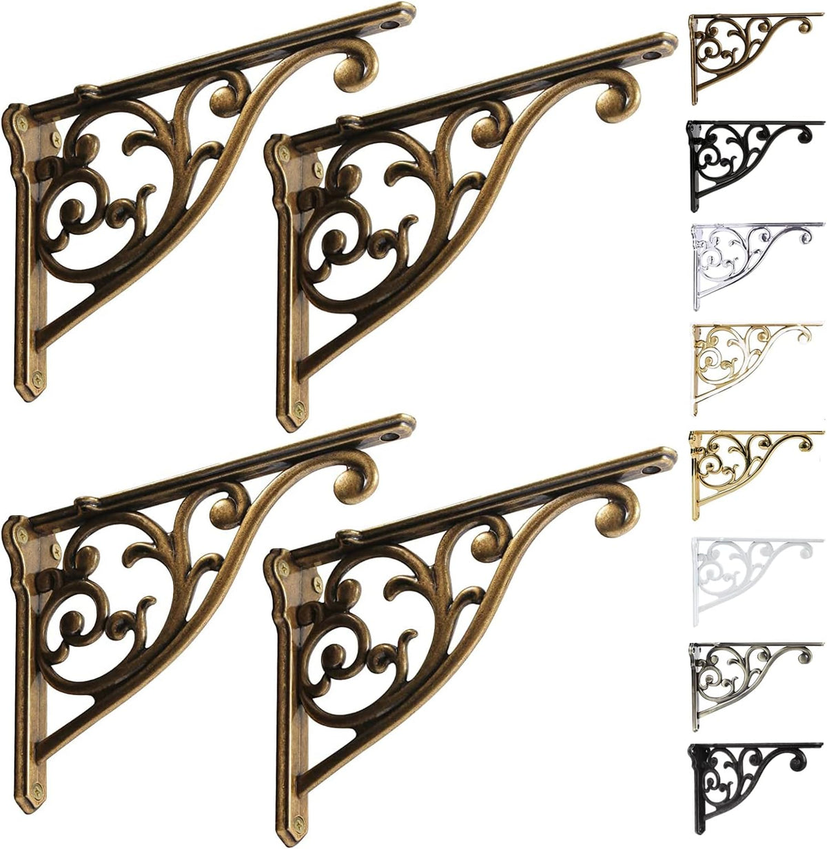 shelf brackets 8 inch 4 pack heavy duty, main product view
