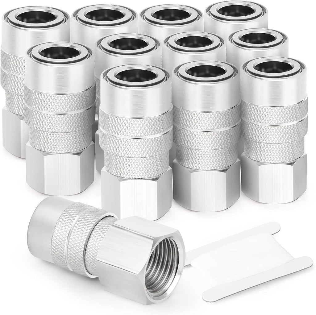 gasher 12pcs 1/4-inch female industrial coupler,1/4 basic flow, main product view