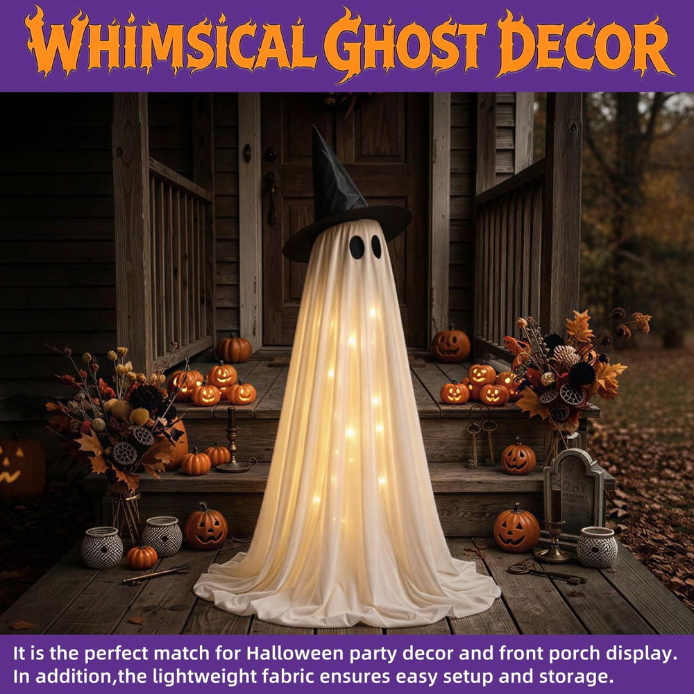 Halloween Decorations 2 PCS Lighted Ghost, 63" for Indoor Outdoor Party