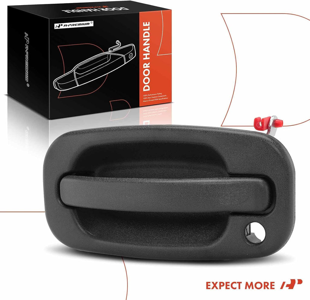 A-Premium - Exterior Door Handle with Keyhole - Front Left Driver Side - Compatible with Cadillac, Chevy & GMC Models - Silverado, Sierra, Tahoe, Suburban, Avalanche, Yukon - 99-07 - Replace# 15034985
