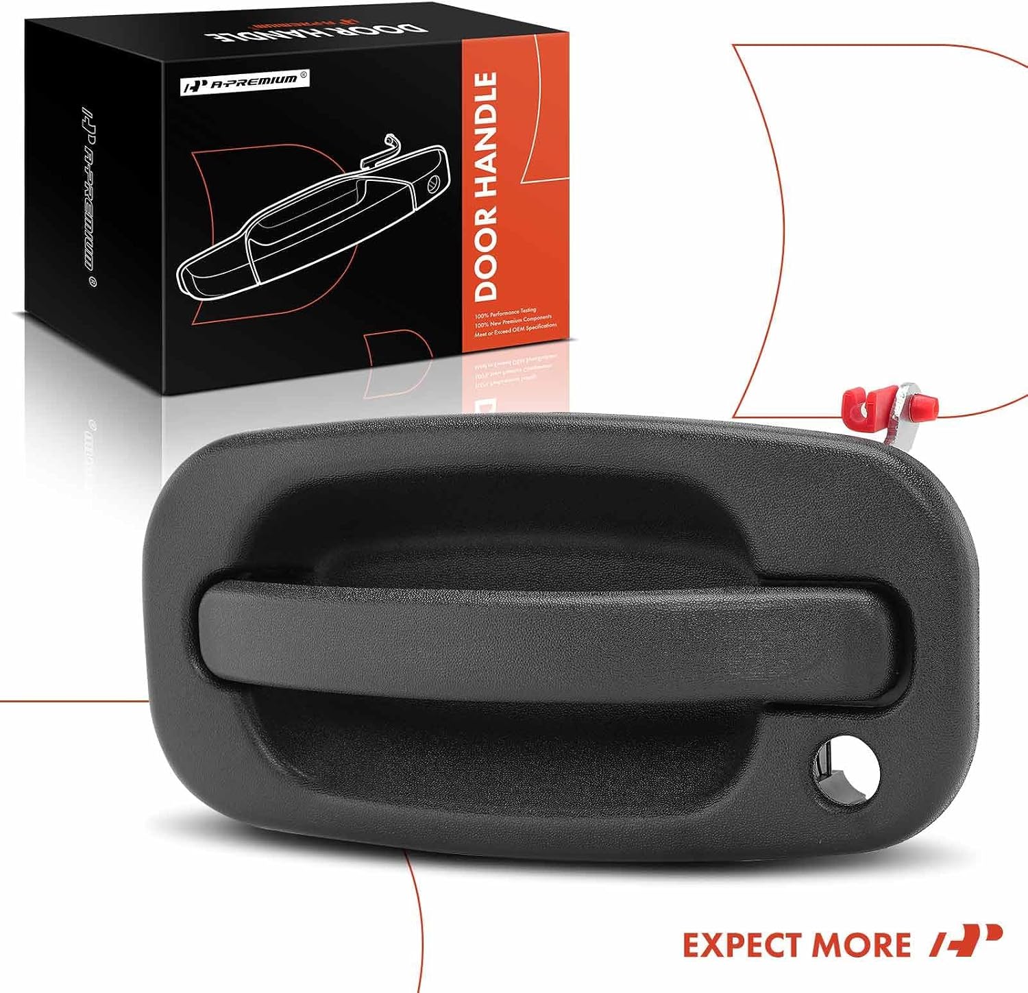 A-Premium - Exterior Door Handle with Keyhole - Front Left Driver Side - Compatible with Cadillac, Chevy & GMC Models - Silverado, Sierra, Tahoe, Suburban, Avalanche, Yukon - 99-07 - Replace# 15034985