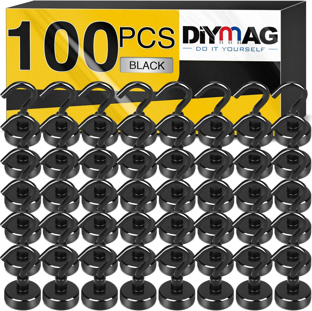 DIYMAG Magnetic Hooks, 30Lbs Strong Heavy Duty Cruise Magnet S-Hooks