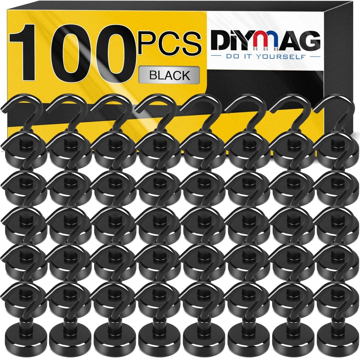 DIYMAG Magnetic Hooks, 30Lbs Strong Heavy Duty Cruise Magnet S-Hooks