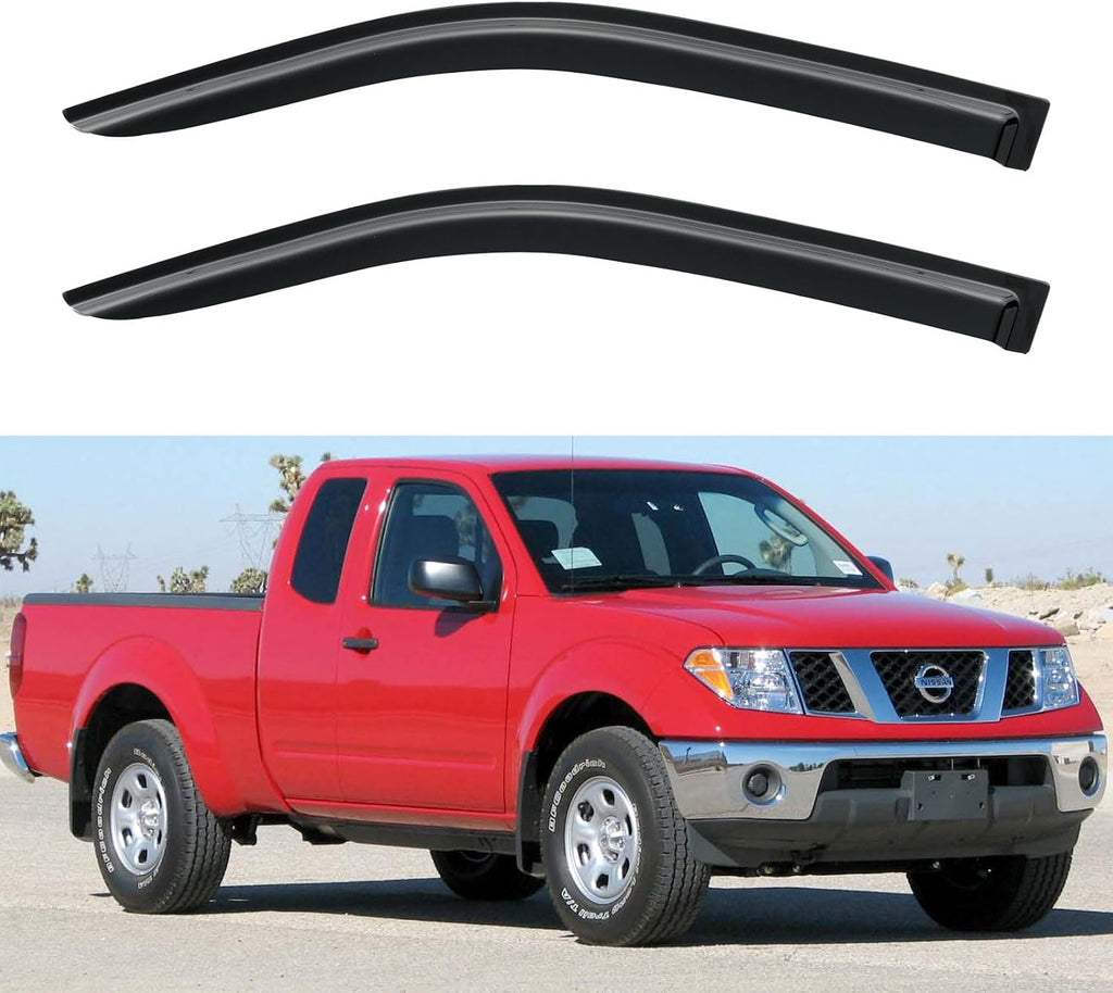 Window Visors Rain Guards for 2005-2020 Nissan Frontier King Cab, Out-Channel