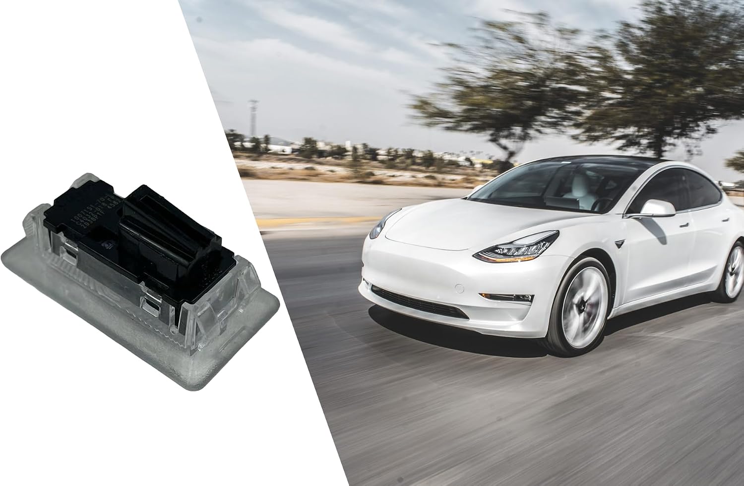 1007151-70-E LED Interior Light Assembly for Tesla Model 3/S | 2017-2021 Model 3, 2012-2021 Model S, Door/Puddle/Glove Box/Footwell/Trunk Lighting, Replacement