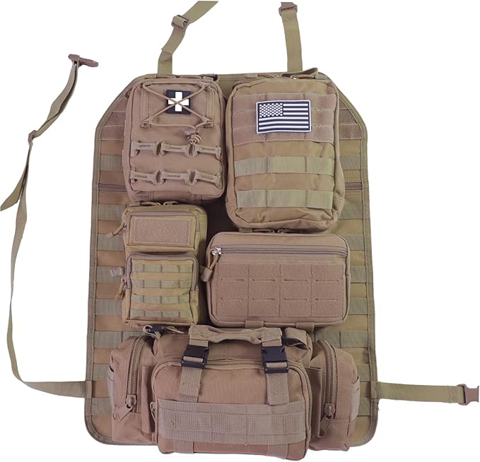 Universal Tactical Seat ​Back Organizer Vehicle Molle Panel Organizer Storage - Image 9