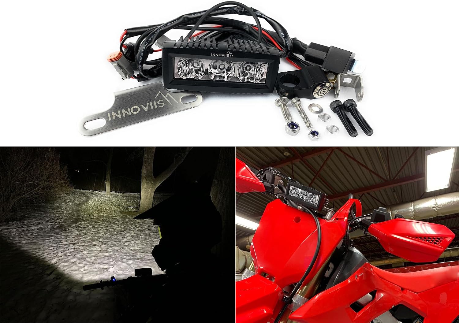Dirt Bike LED Light Kit, Universal for KTM Husqvarna Kawasaki Honda Yamaha Suzuki Motocross Dirt Bikes