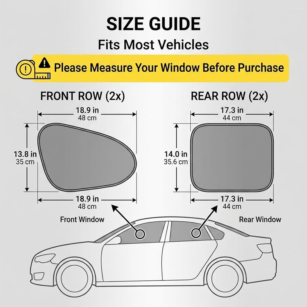 Static Cling Car Window Shades, Thermal Insulation Privacy Shade Car Side Window Sun Blocker, Foldable Static Cling Windows Sunshade Visor, Universal Fit SUV Sedan MPV, No Glue No Residue