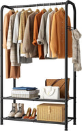 singaye wardrobe standing closet clothing rack with shelf, main product view