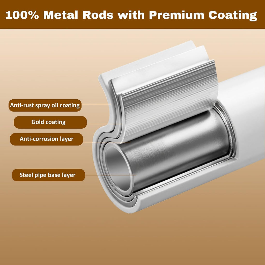 adhesive curtain rod no drilling for renter 27, side view