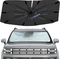 Windshield Sun Shade Umbrella for Hyundai Santa fe 2019-2025, Foldable Car Sunshade for Front Window, Highly Reflective Auto Sun Shield Visor for UV Protection, Keep Car Cool Accessories