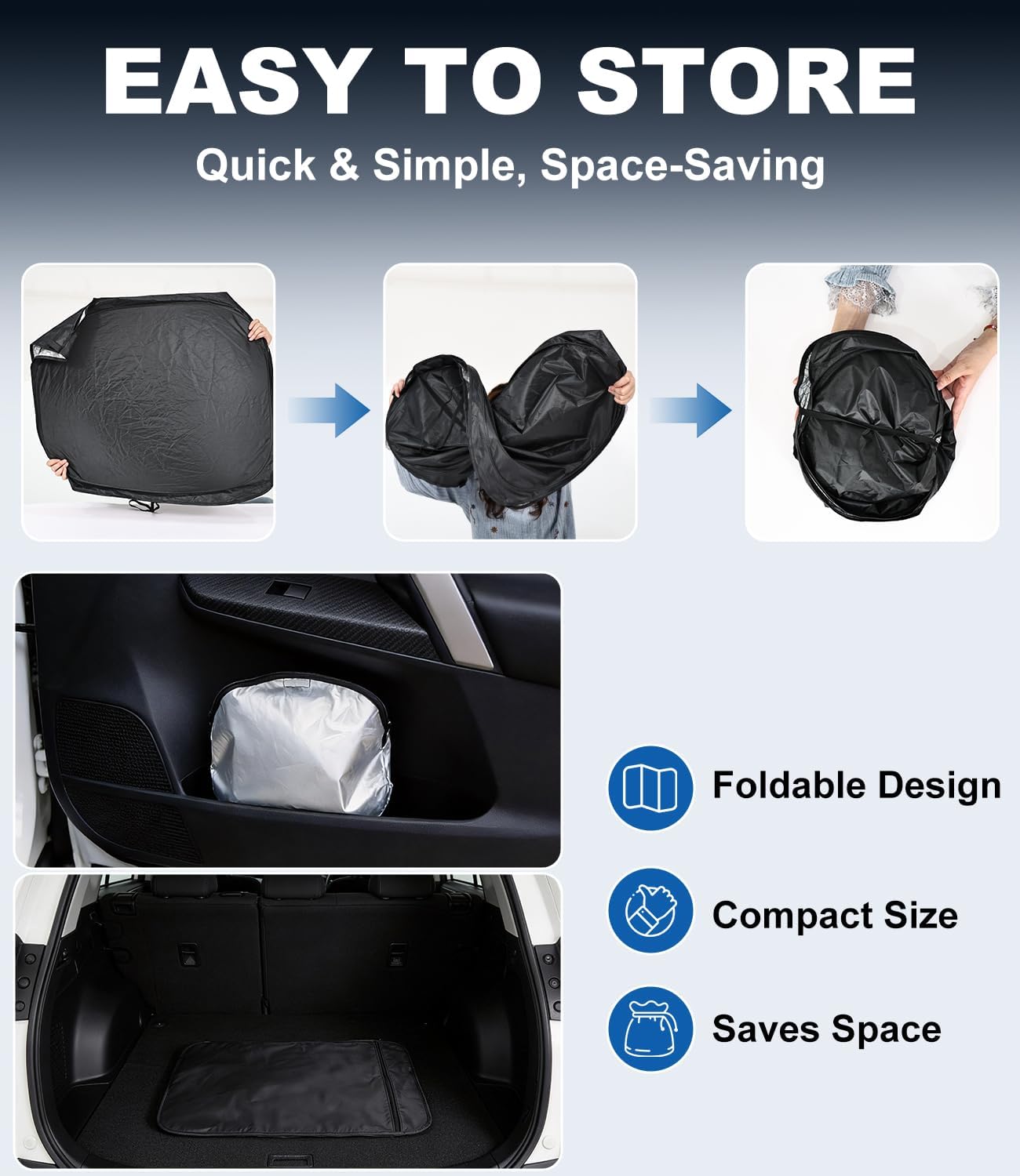 Forester Window Covers 2019-2024, 8PCS Full Coverage Set | Custom Fit, 99% Light Blocking, Graphene Heat Reflection, Foldable Storage, Ideal for Camping
