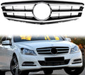 C300 Grill C300 Front Grille for Mercedes Benz W204 2008-2014 Chrome Black | C250 C300 C350 C200 2008-2014, NOT Fit for C63 AMG Style Sport Style