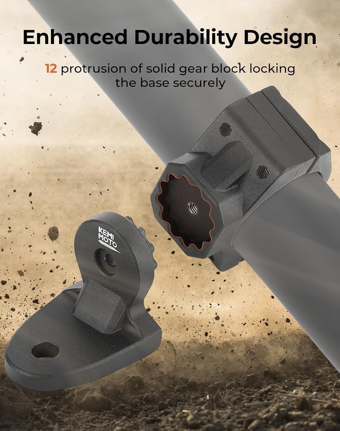 KEMIMOTO 1 PCS UTV Whip Mount Flag Light Mounting Bracket, Heavy Duty Adjustable for 1.75-2 inch Roll Bar Cage Compatible with Polaris RZR 900 1000 XP Pro Turbo Can Am Maverick X3 Commander