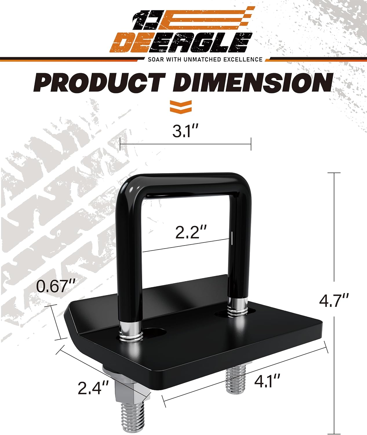 DEEAGLE Hitch Tightener Anti Rattle Stabilizer for 1.25" to 2" Trailer Hitches Reduce Movement On Hitch Mount Cargo Carrier Bike Rack Boat, RV Trailer Accessories