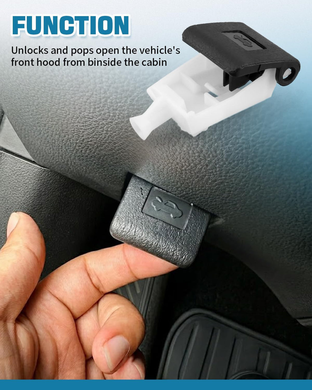 5360152010 Front Hood Latch Release Lever Handle Fit for Toyota Corolla 2007 2008 2009 2010 2011 2012 2013 2014 2015 2016 2017 2018 2019 2020 2021 2022 2023