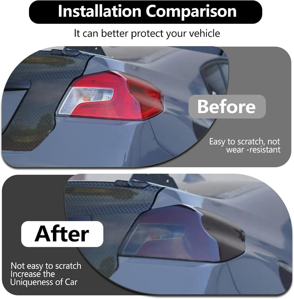 HAPPYHORSE Car Rear Tail Light Cover Trim Compatible with Subaru WRX/STI 2015-2021 ，ABS Smoked Taillight Shell Trim Cover，Rear Tail lamp Protection Cover Decorative Accessories