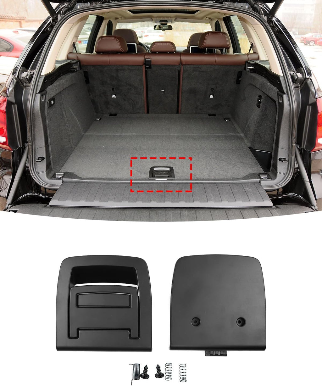 Trunk Mat Carpet Handle for BMW 5 Series F11 E60 F07 2003-2016, Rear Trunk Mat Floor Carpet Handle Repalcement for BMW X5 E70 F15 2006-2018, X6 E71 F16 2007-2019 (Black)