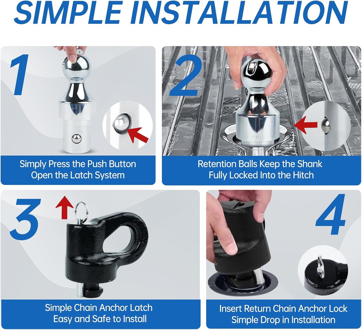 60692, Upgraded 38k 2-5/16 in Hitch Ball Puck System Gooseneck Hitch Kit with Case Compatible with Ford F250/F350/F450, Chevrolet Silverado 2500/3500 HD, GMC Sierra 2500/3500 HD Nissan Titan XD