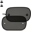 2 PCS Car Window Shades for Side Window, 19.7"x11.8" Mesh Side Window Covers, Cars Windows Sun Shade with Suction Cup, Fit for Most Cars (Black)